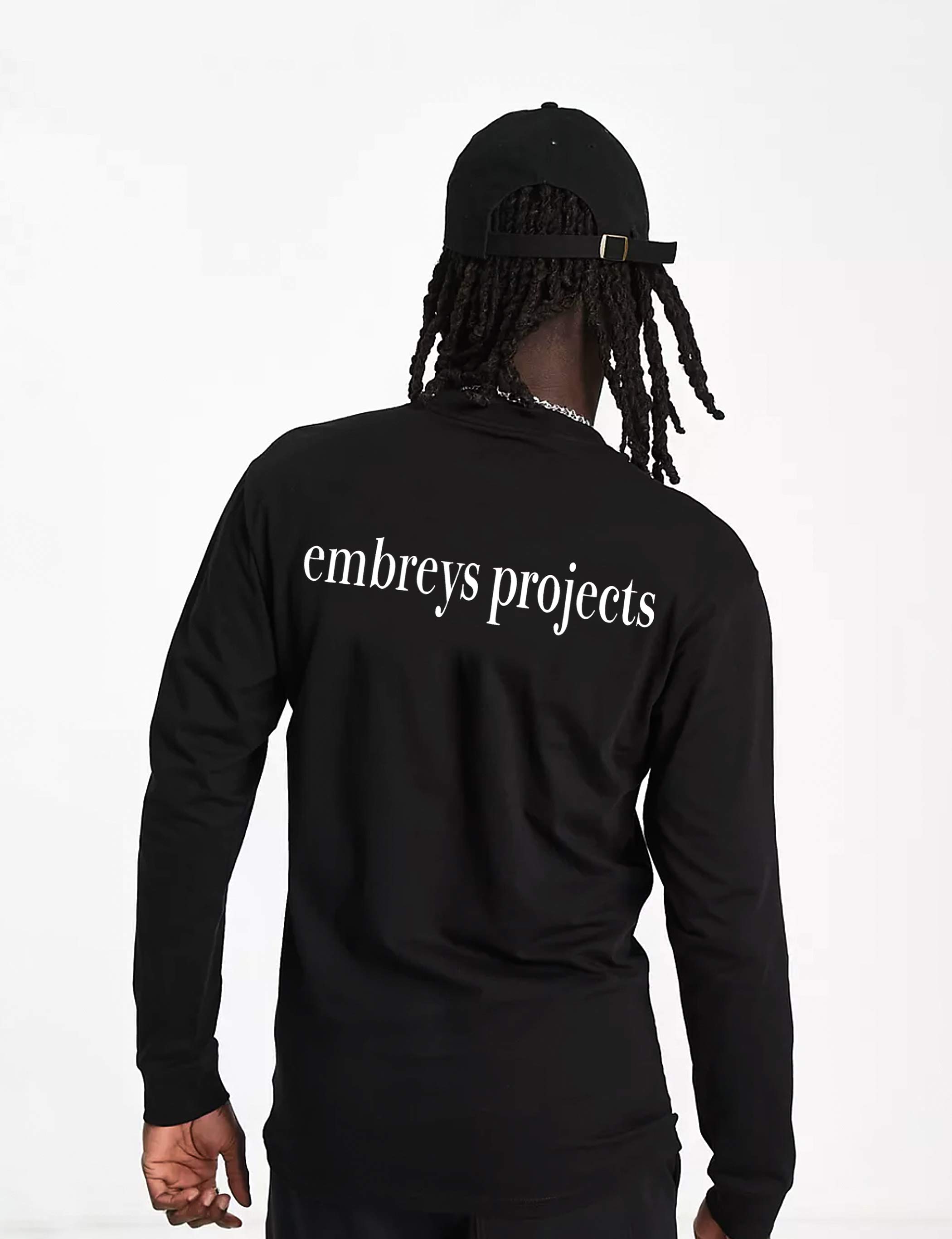 FRANK LS TEE - BLACK - Embreys Projects