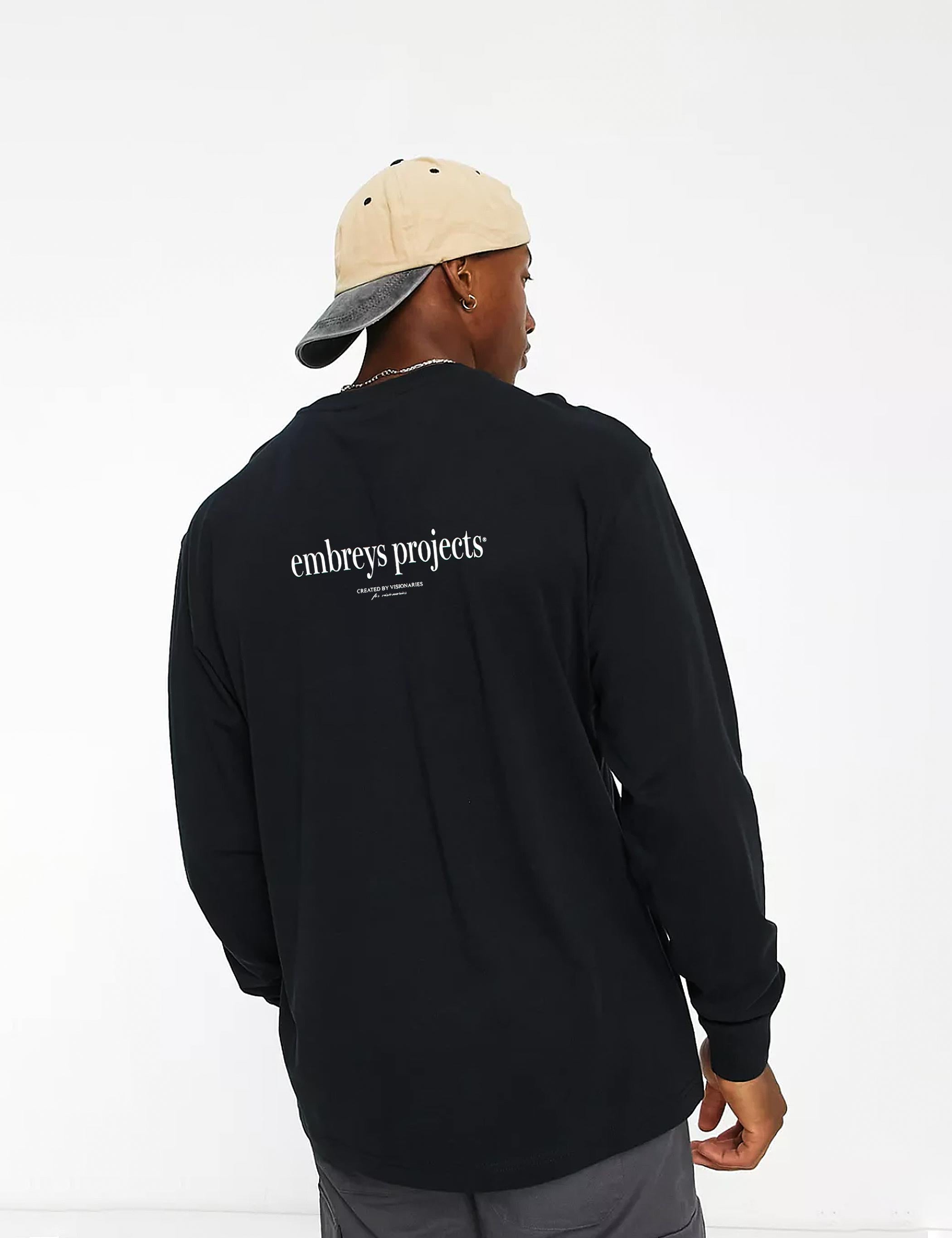 VISIONARY LS TEE - BLACK - Embreys Projects