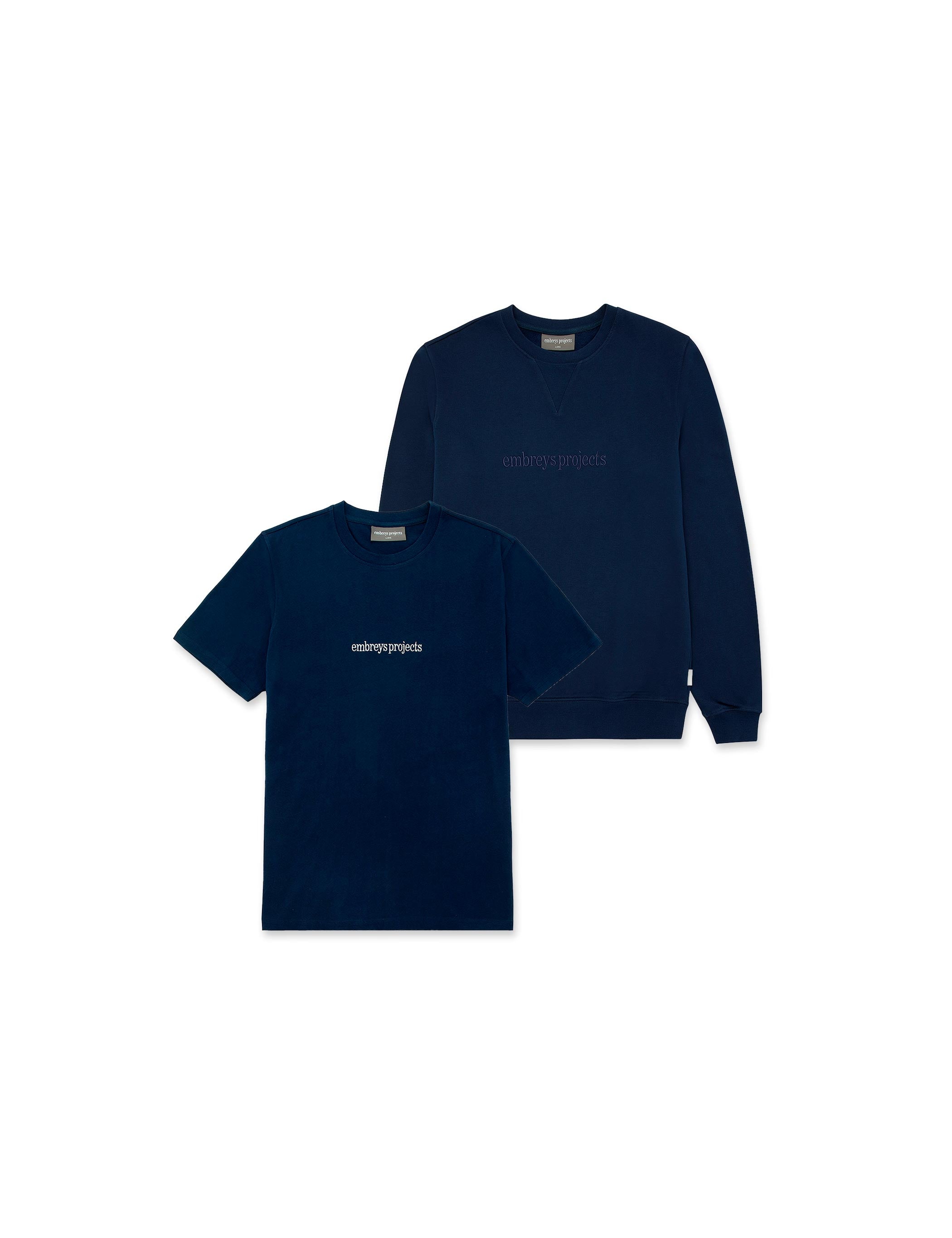2-PACK ★ BASSO SWEATSHIRT & ISAAK TEE (navy) - Embreys Projects