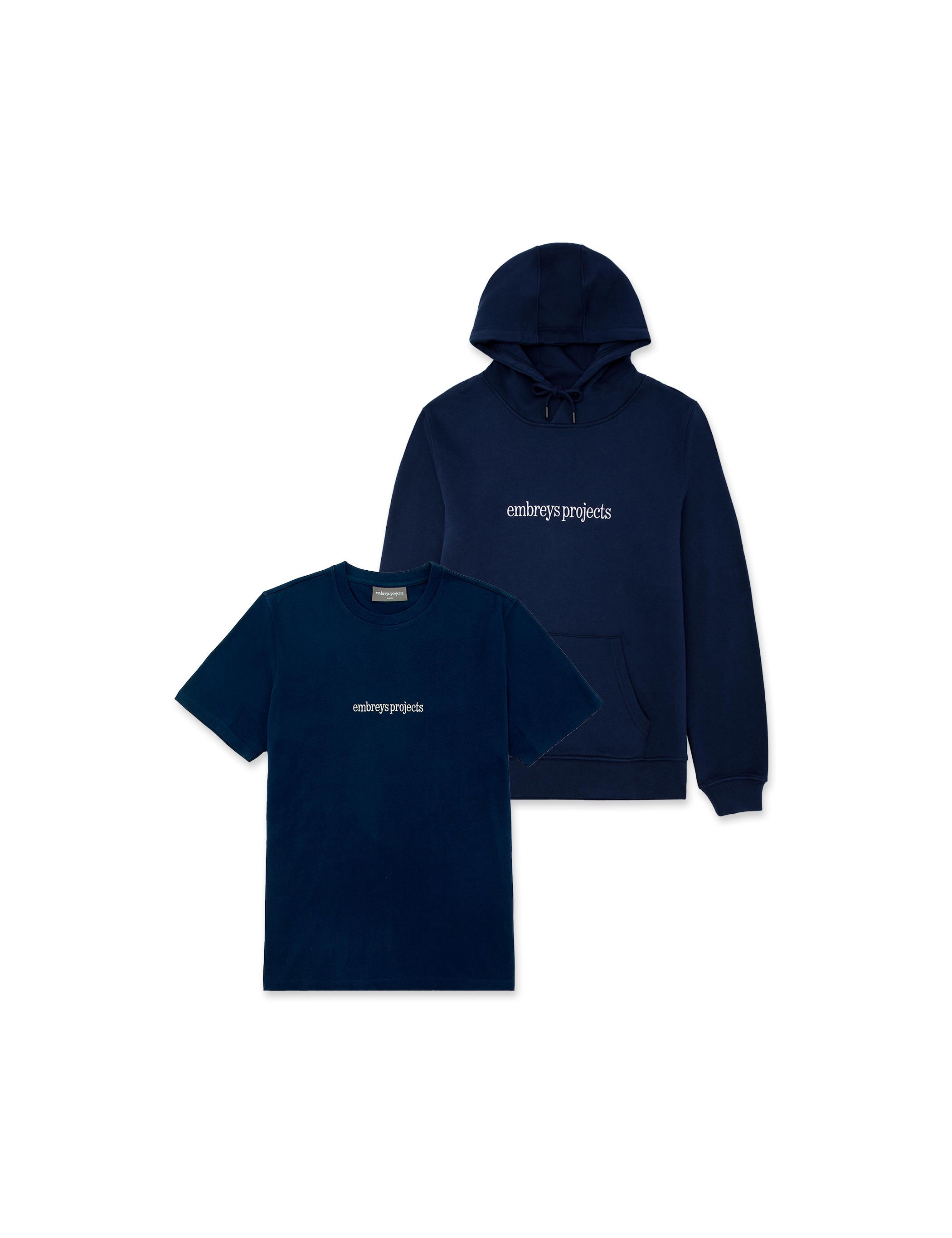 2-PACK ★ BLAKE HOODIE & ISAAK TEE (navy) - Embreys Projects