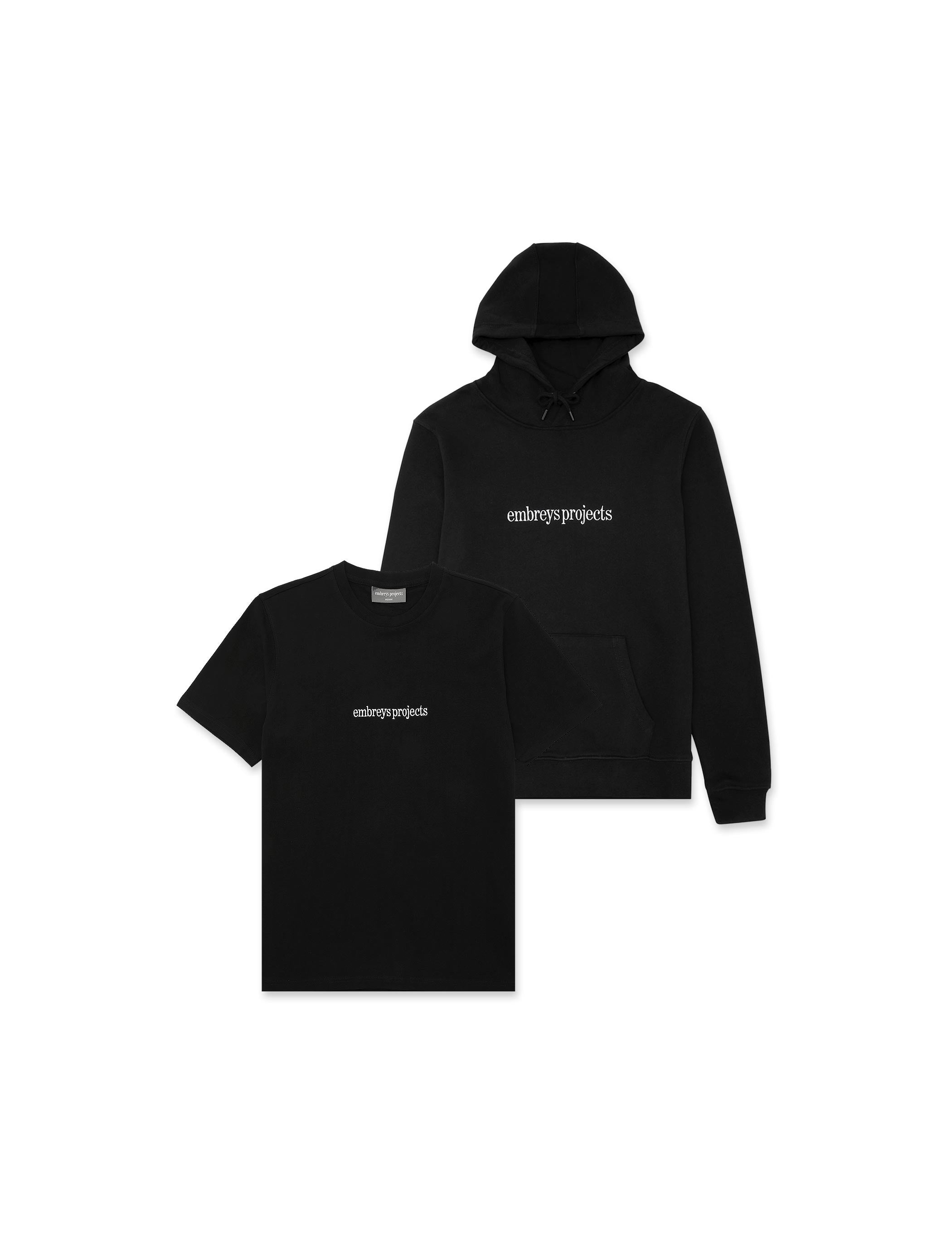 2-PACK ★ BLAKE HOODIE & ISAAK TEE (sort) (W) - Embreys Projects
