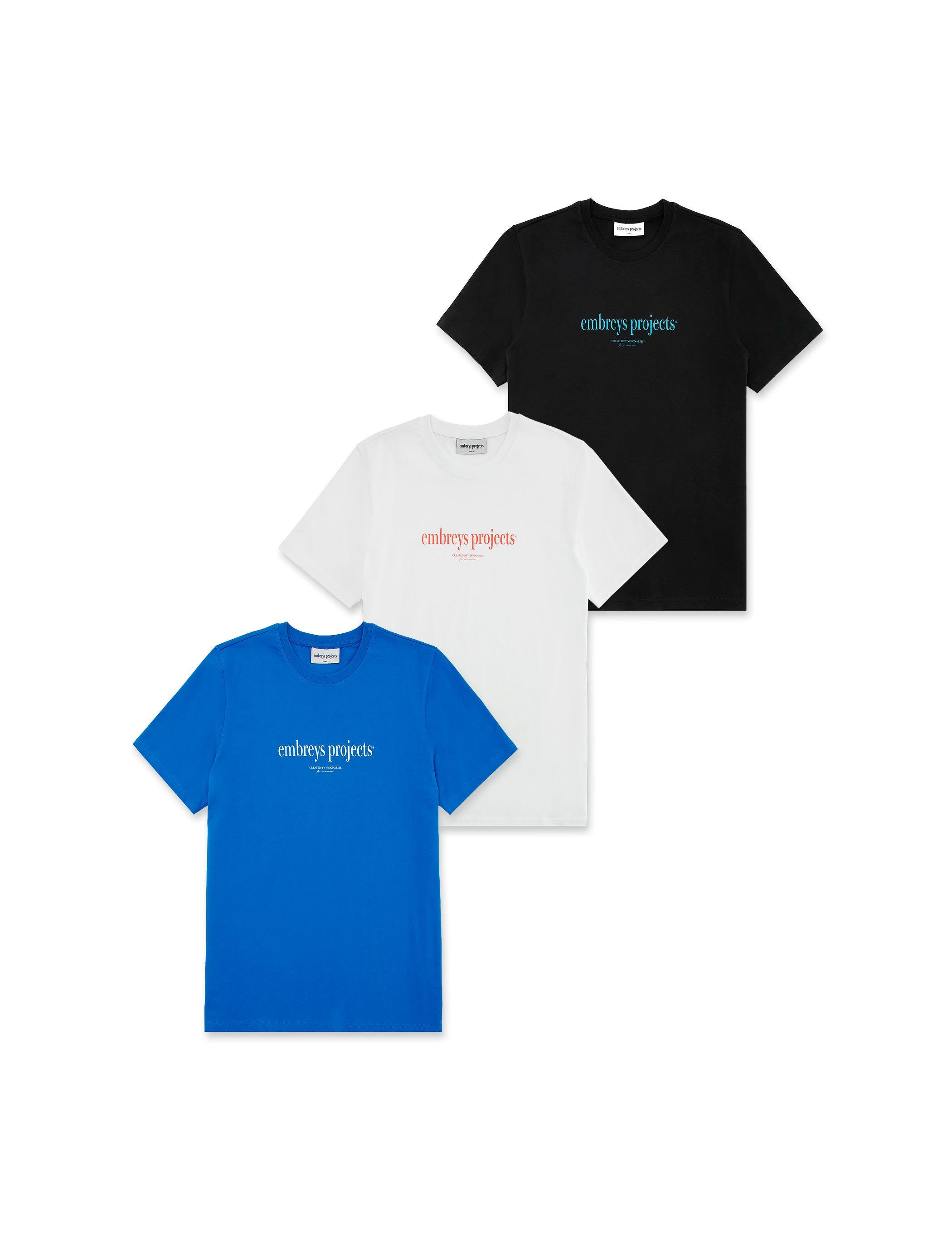 3-PACK ★ MIND SS TEE (blå, hvid & sort) (W) - Embreys Projects