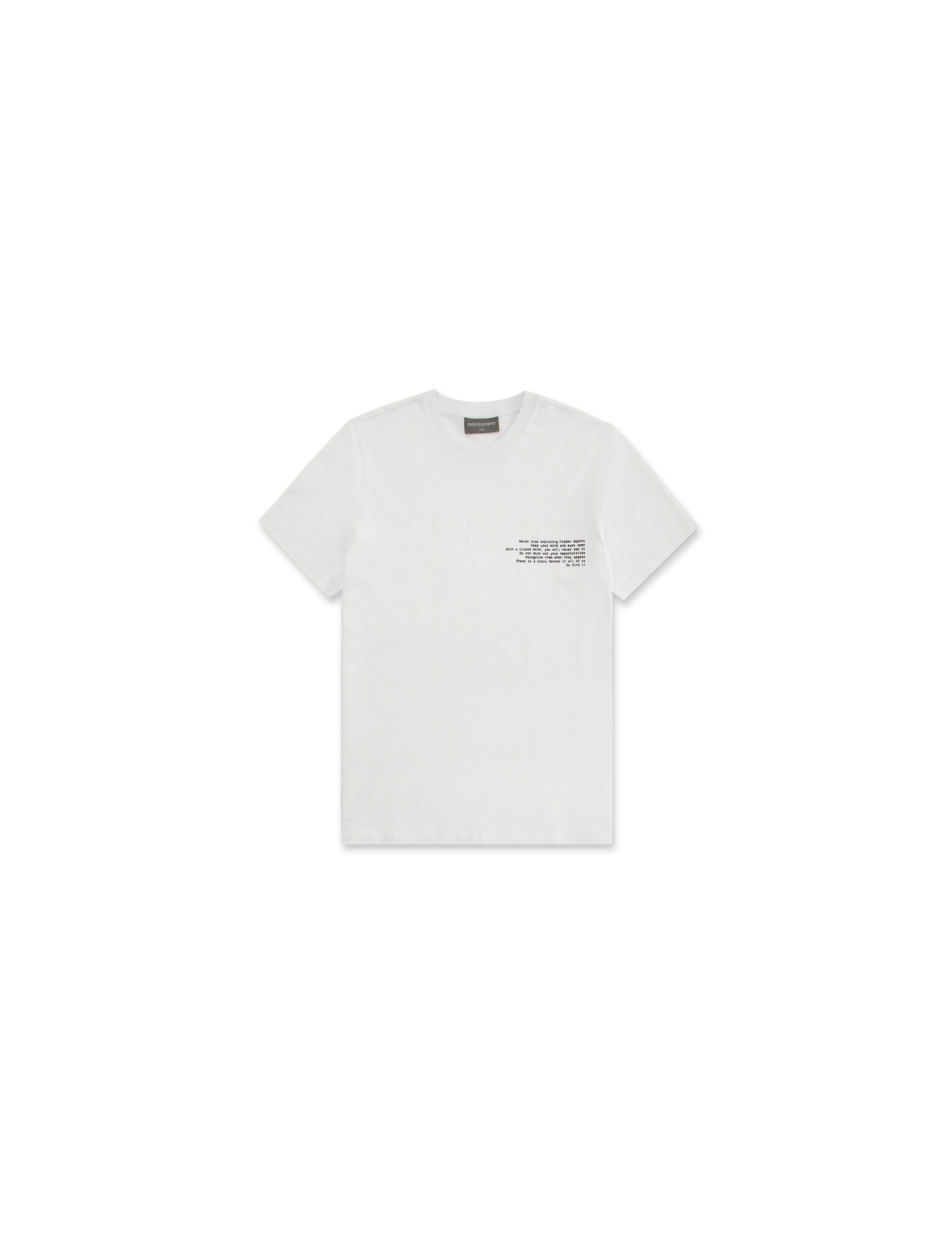 MONO SS TEE - HVID (W) - Embreys Projects