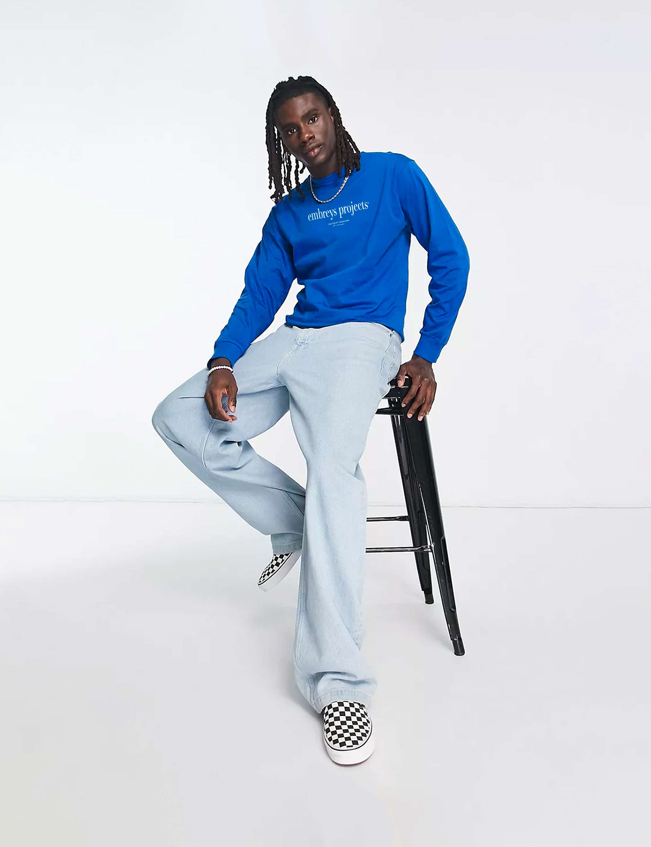 CHASE LS TEE - BLUE LOLITE - Embreys Projects