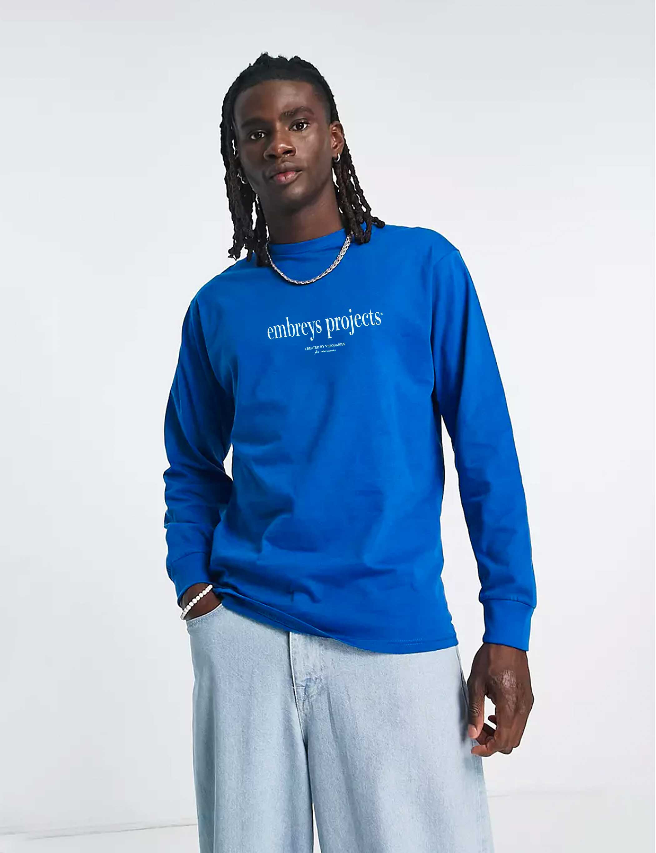 CHASE LS TEE - BLUE LOLITE - Embreys Projects