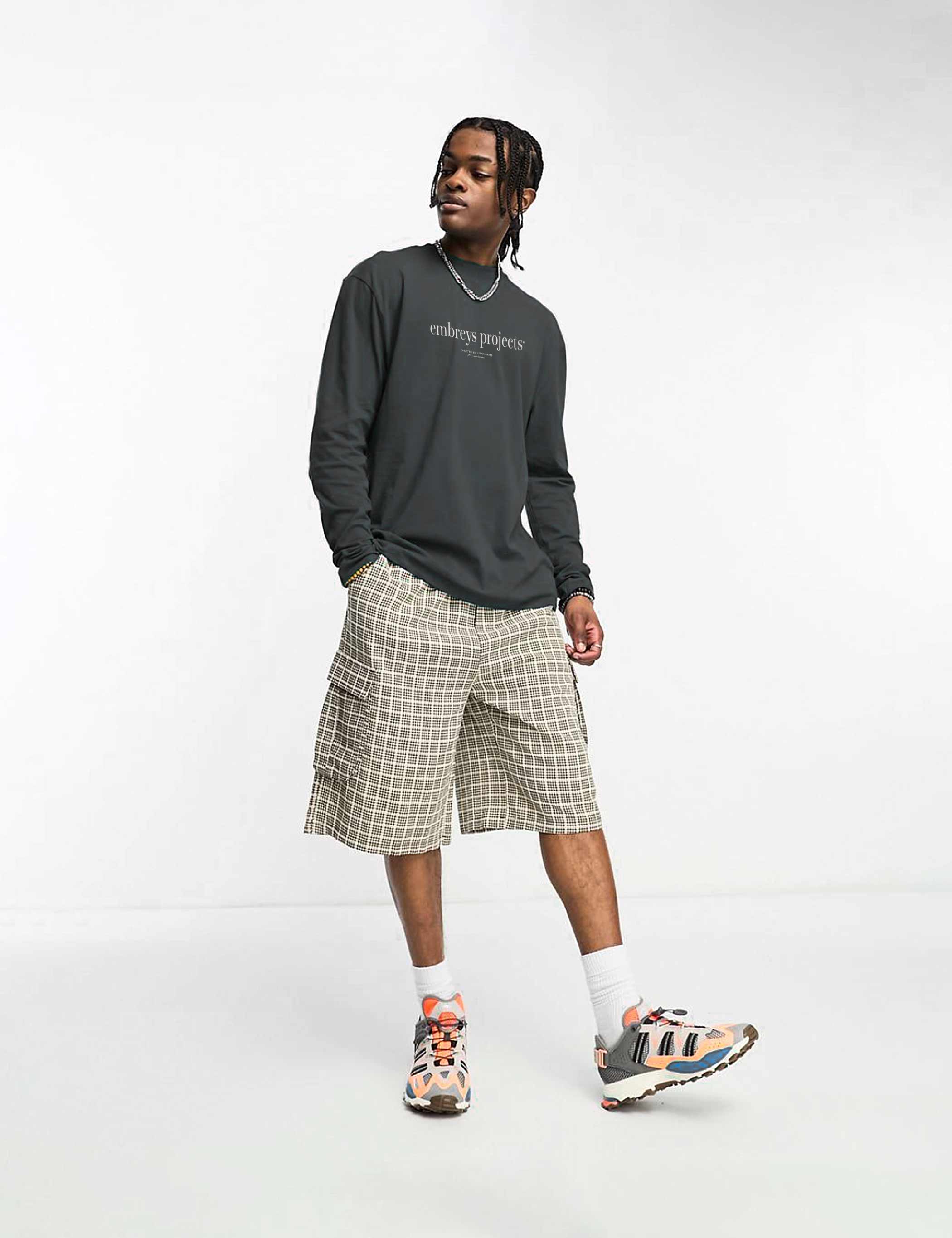 2-PACK ★ CHASE LS TEE (grå & blå) - Embreys Projects