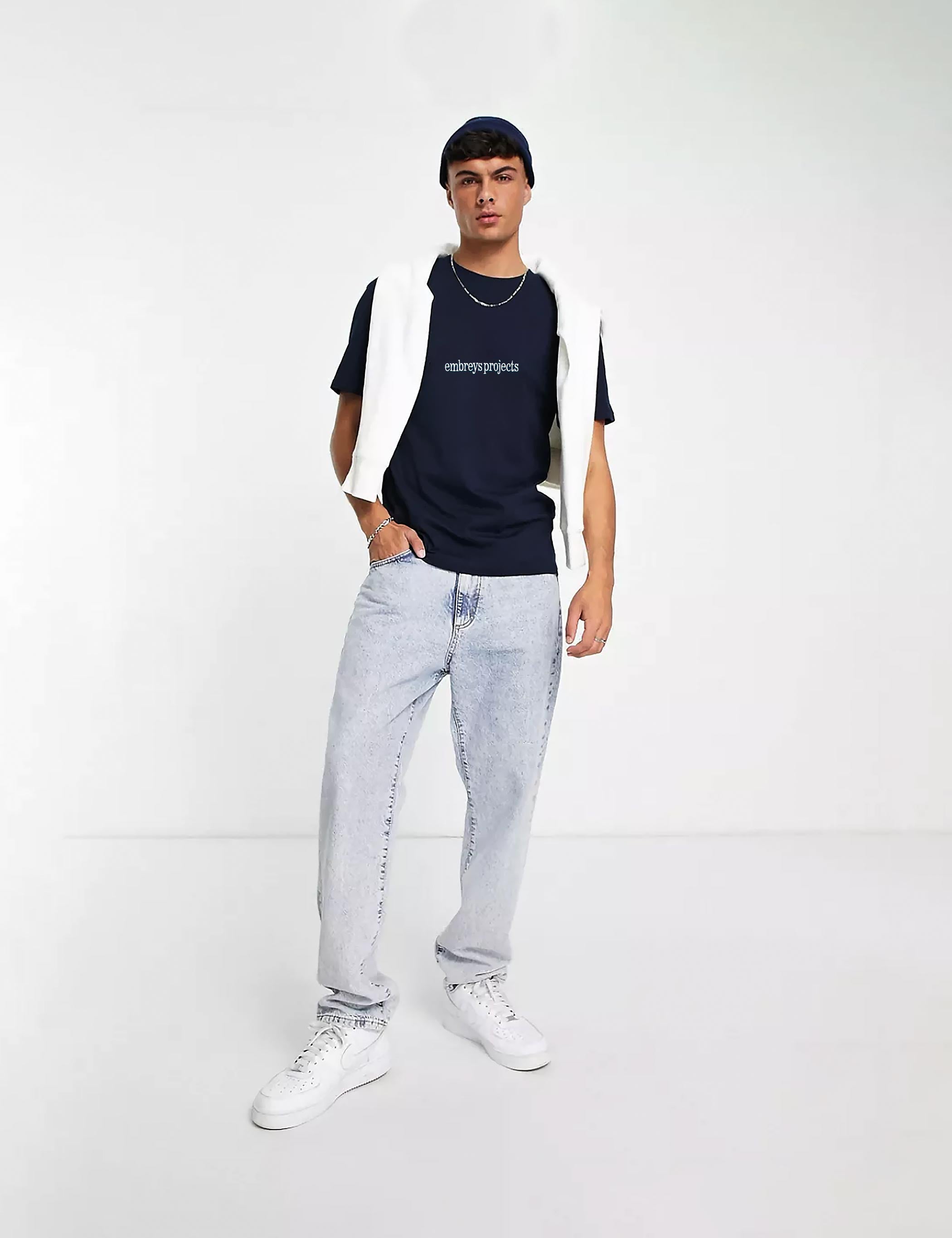 3-PACK ★ ISAAK SS TEE (sort, hvid & navy) - Embreys Projects