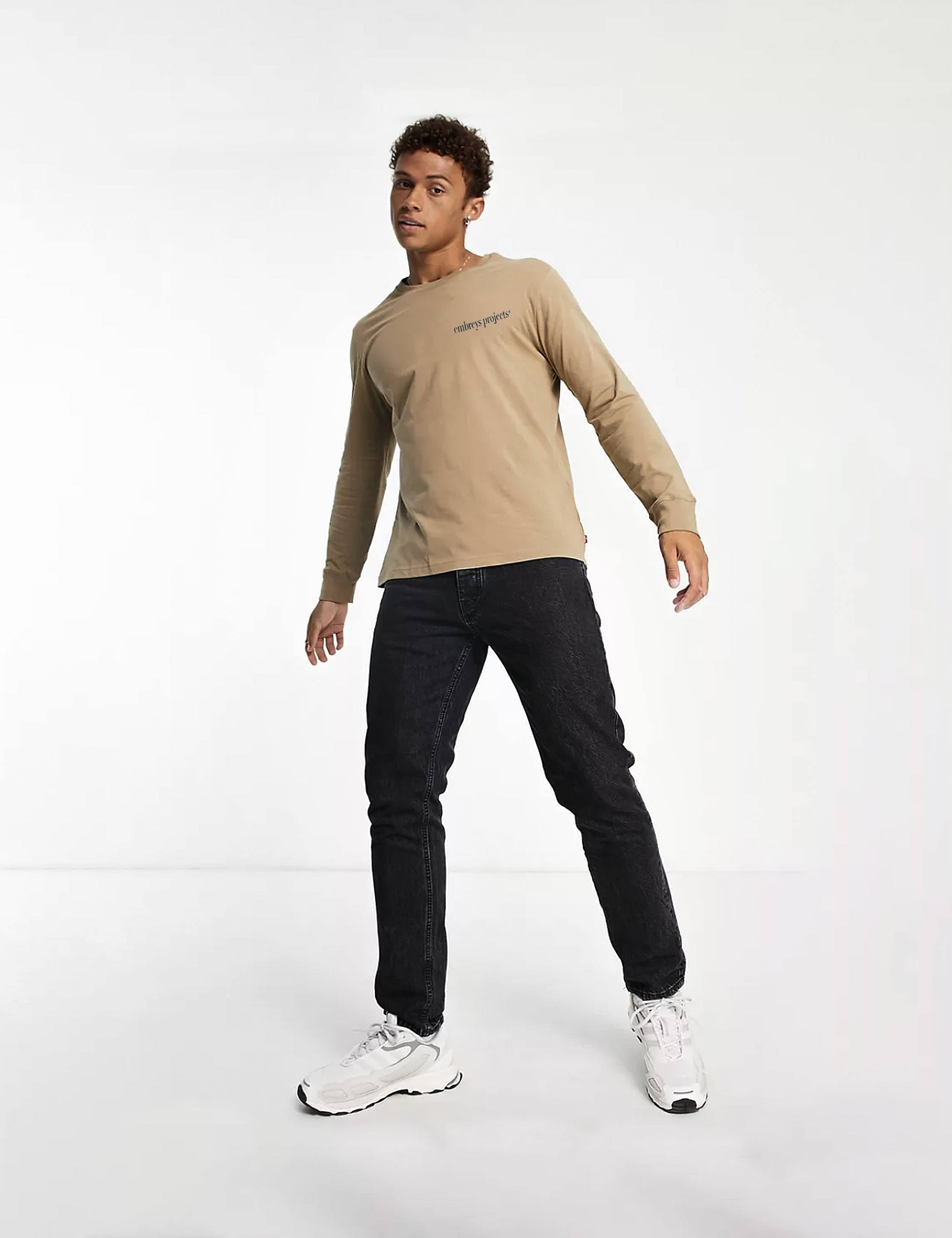 3-PACK ★ VISIONARY LS TEE (sort, beige & grøn) - Embreys Projects