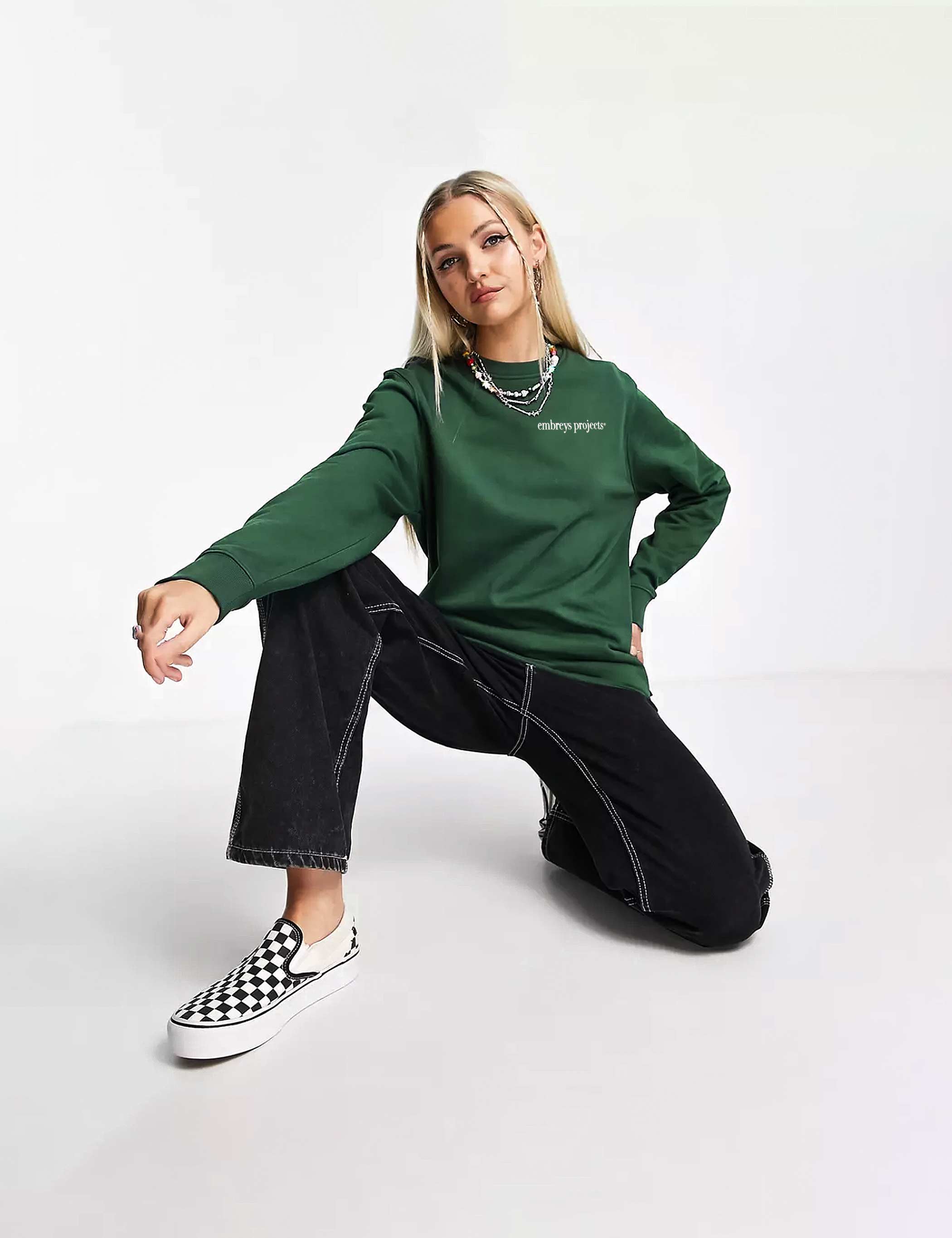 3-PACK ★ VISIONARY LS TEE (sort, beige & grøn) (W) - Embreys Projects