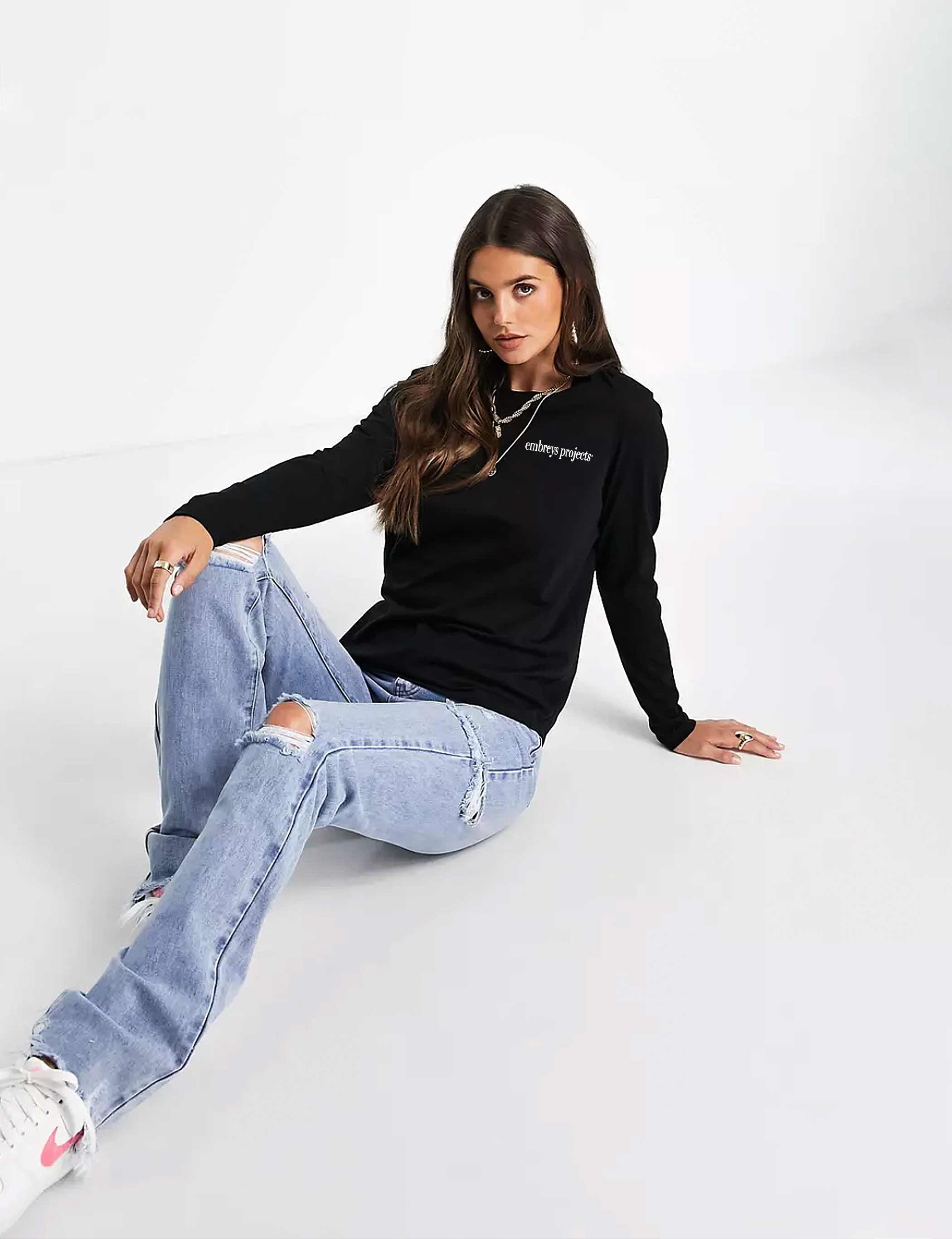VISIONARY LS TEE - BLACK (W) - Embreys Projects